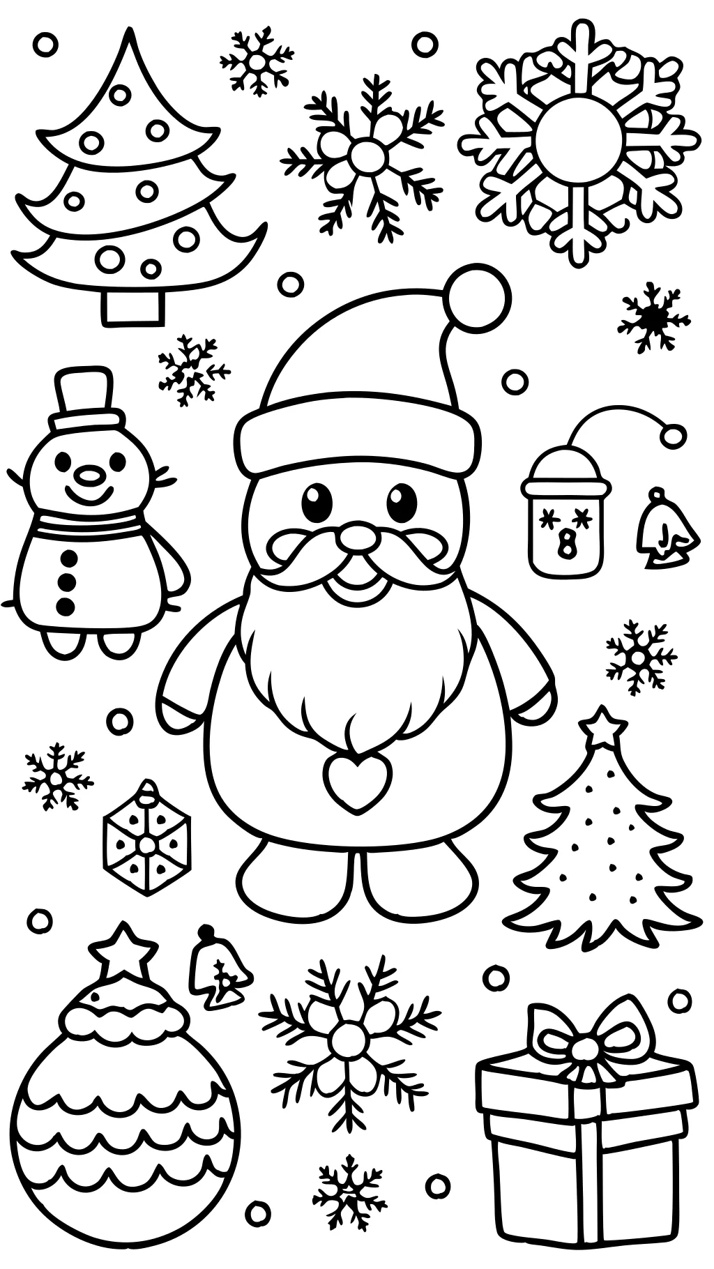 christmas coloring page for kids